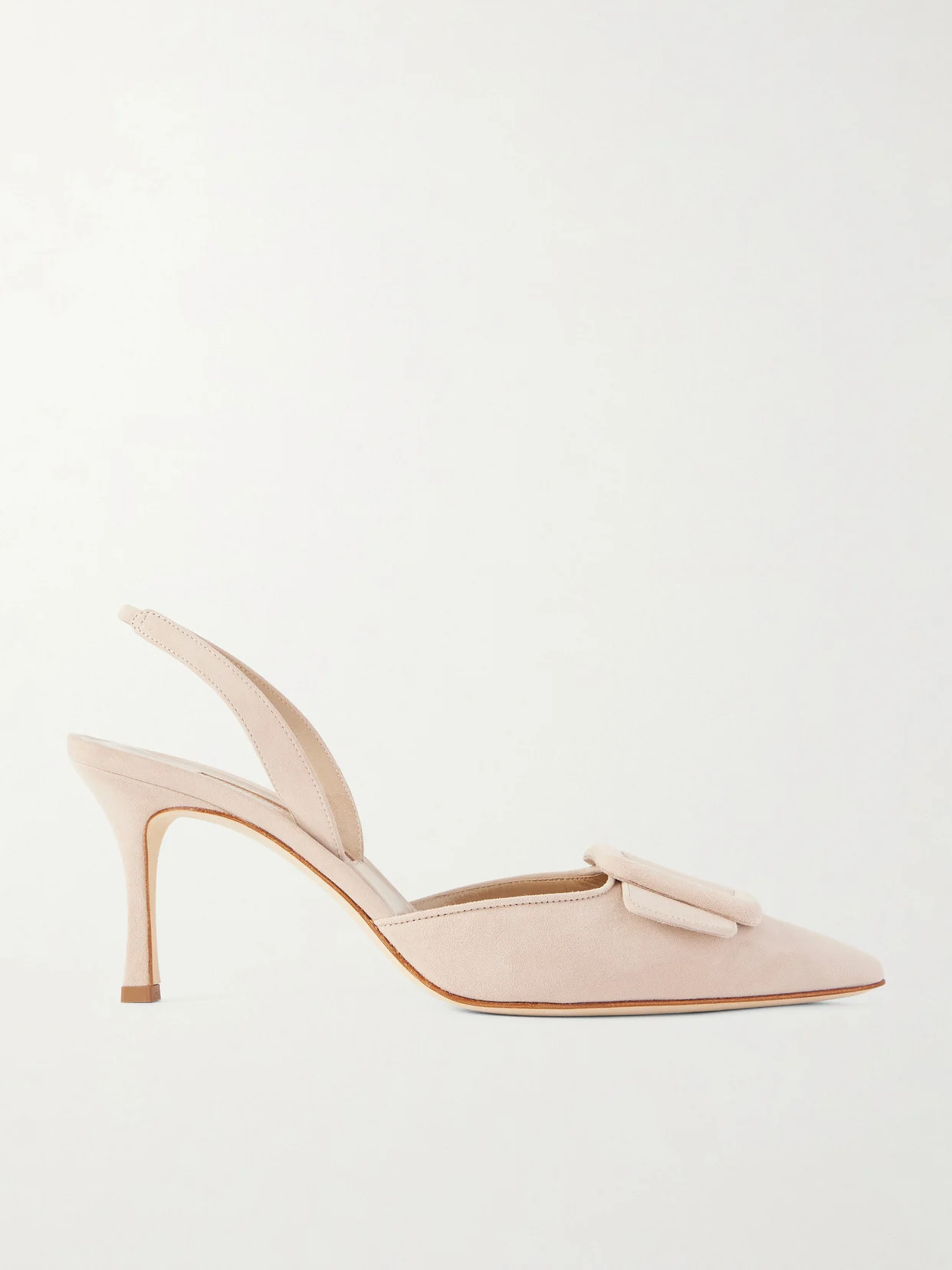 Maysli 70 Buckled Suede Slingback Pumps - 1