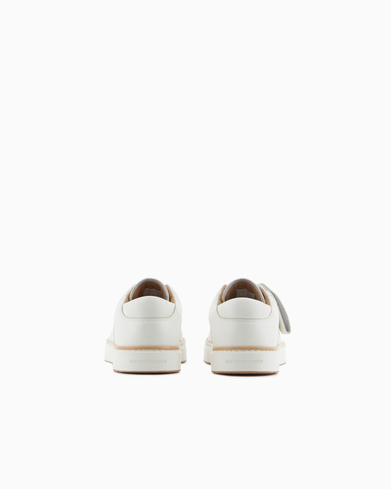 EMPORIO ARMANI LEATHER SNEAKERS WITH A CONTRASTING WELT outlook