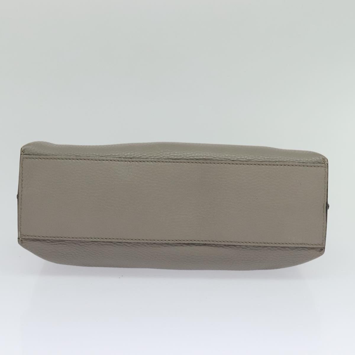 GUCCI Bamboo Daily Hand Bag Leather Gray Silver - 5