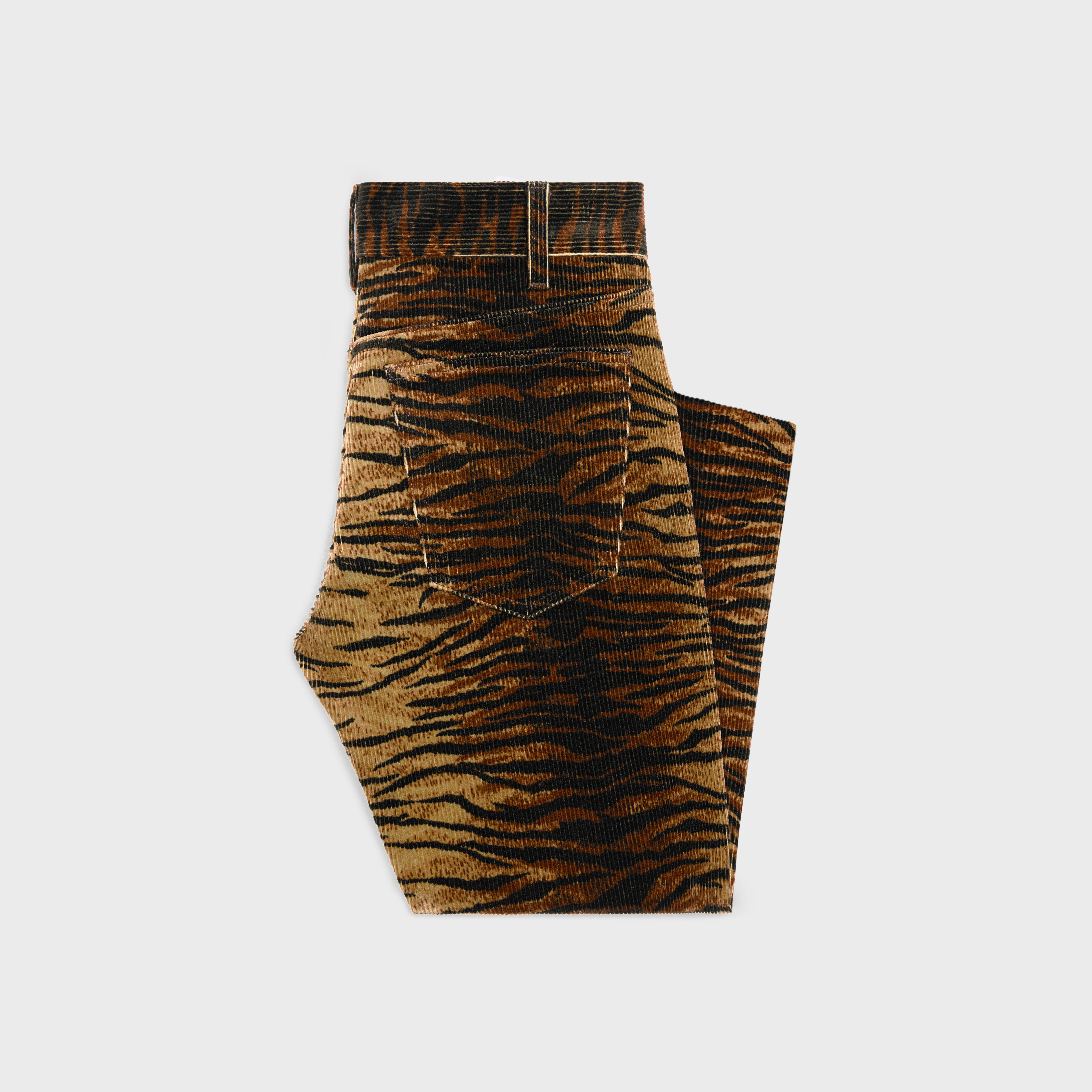 dylan flared jeans in tiger-print corduroy - 2