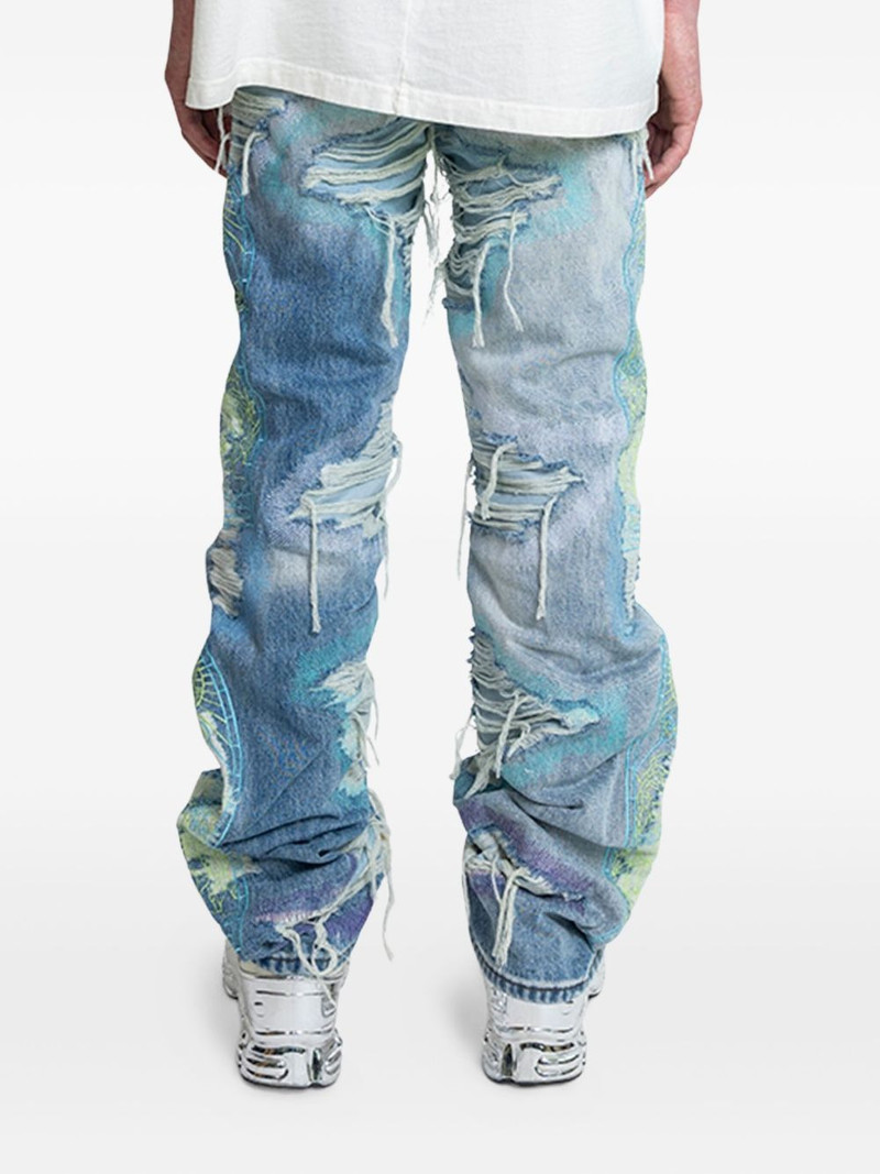 distressed embroidered jeans 4