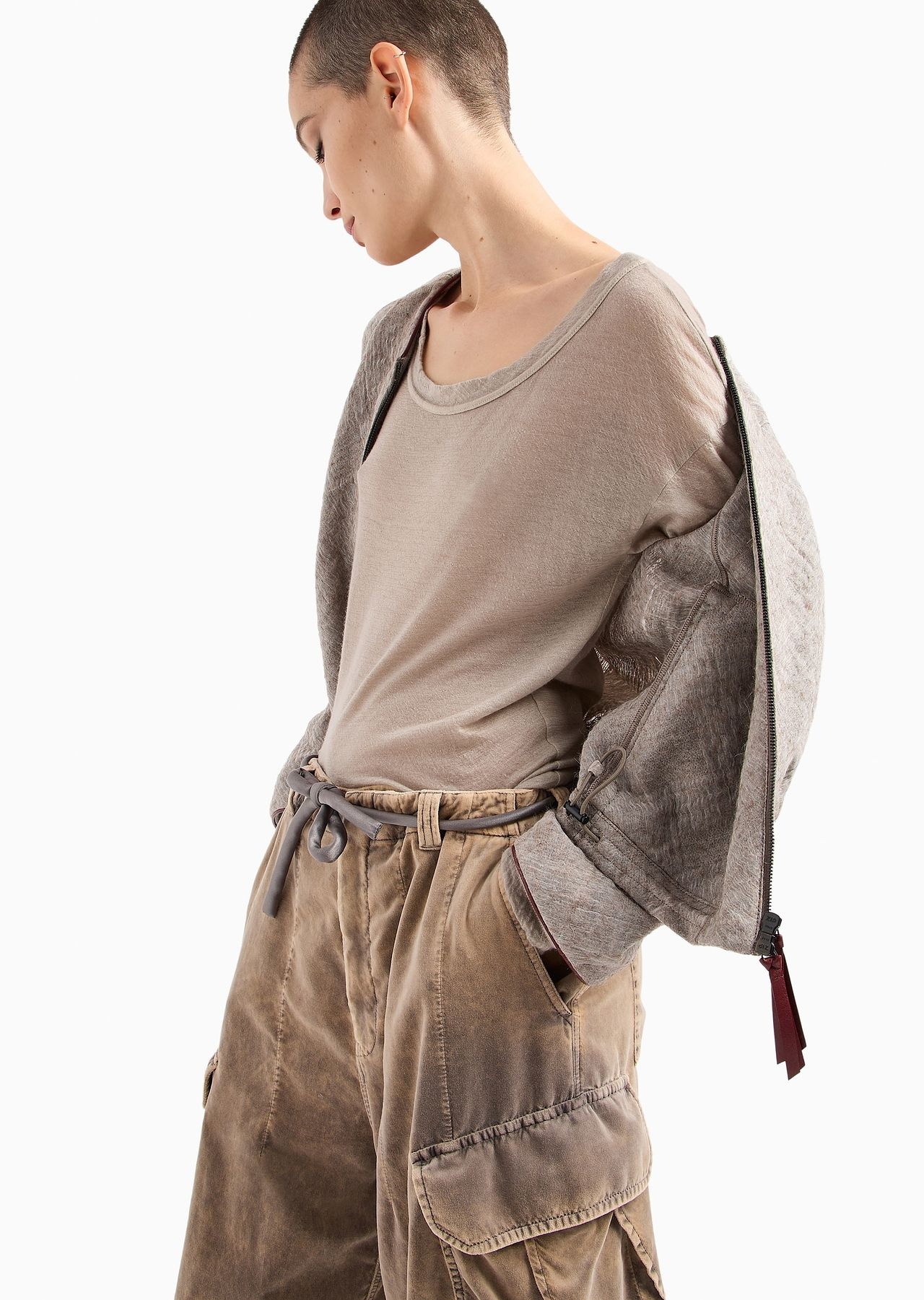 Alpaca and silk-blend blouson - 6