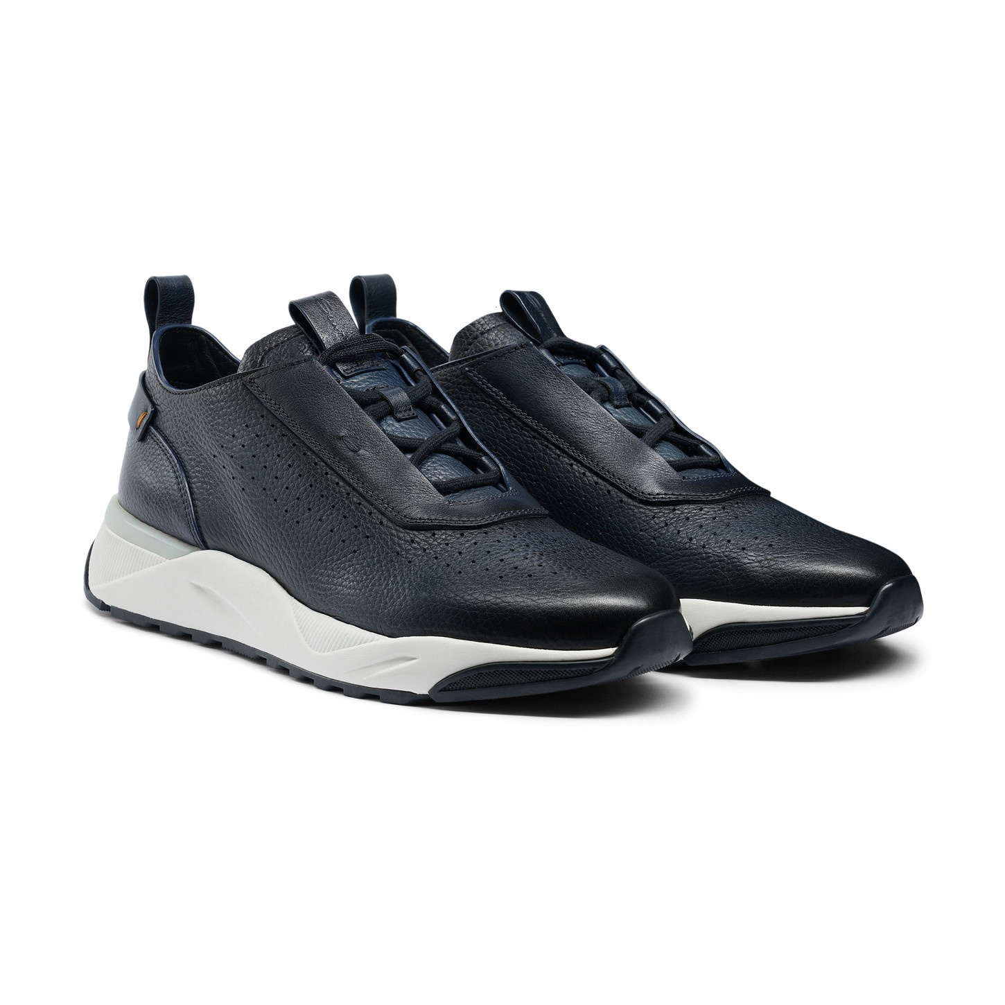 Men's blue leather sneaker - 3