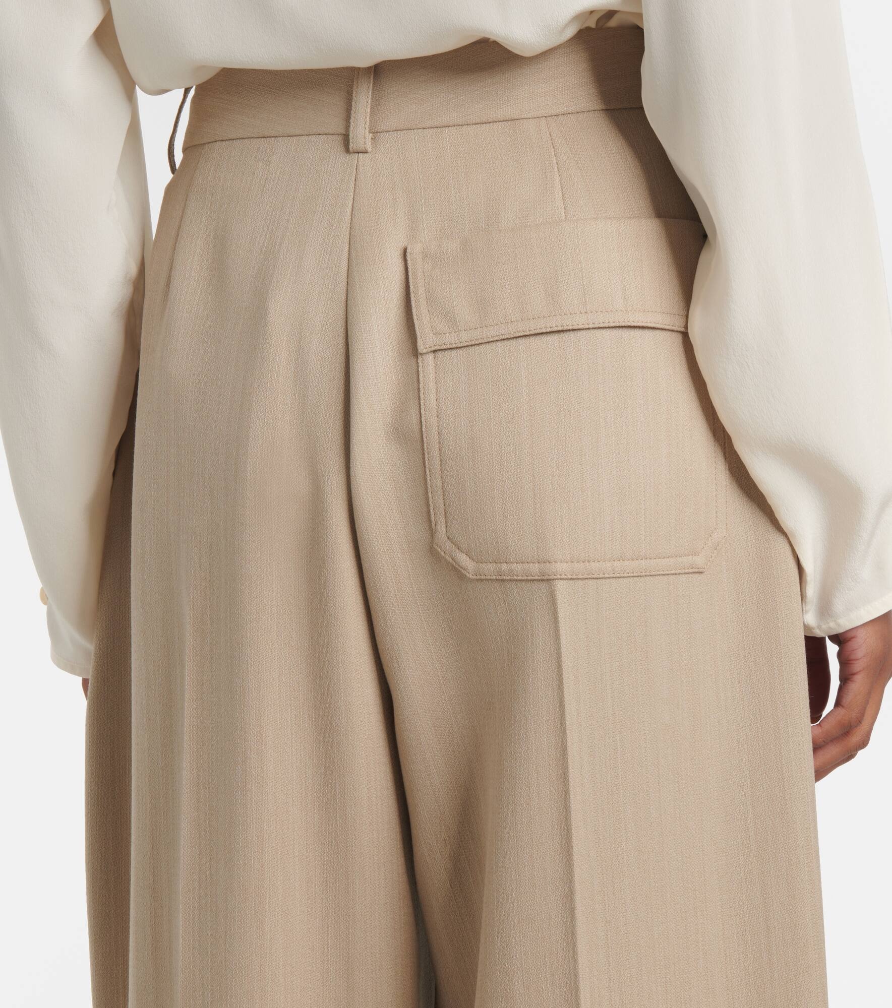 Virgin wool wide-leg pants - 6