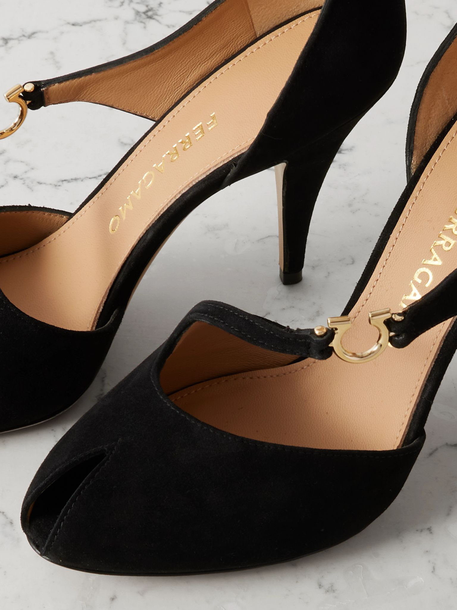 Molly embellished suede pumps Black - 4
