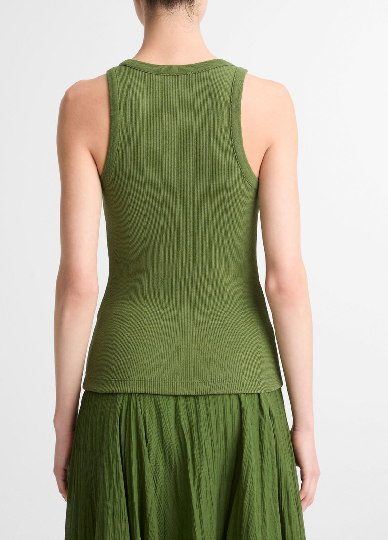 Vince Ribbed Scoop-Neck Tank outlook