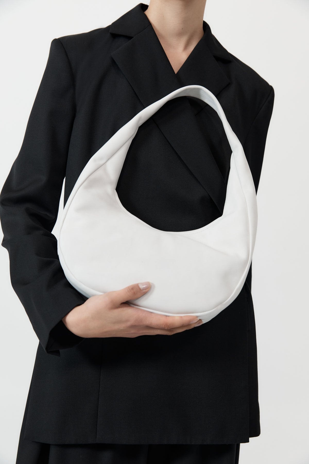 Oval Mini Bag - Cool White - 2
