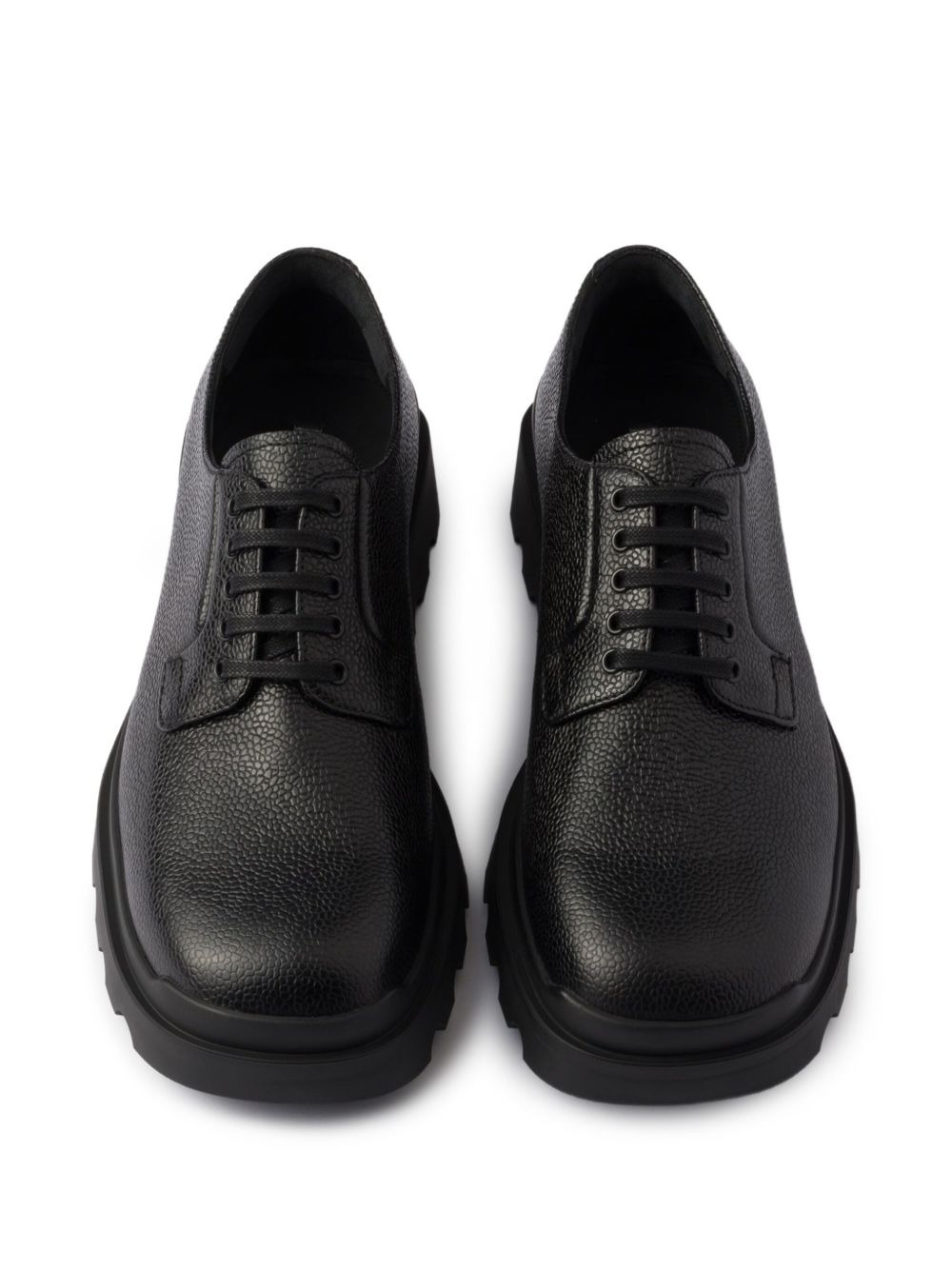 pebble-grain lace-up shoes - 4