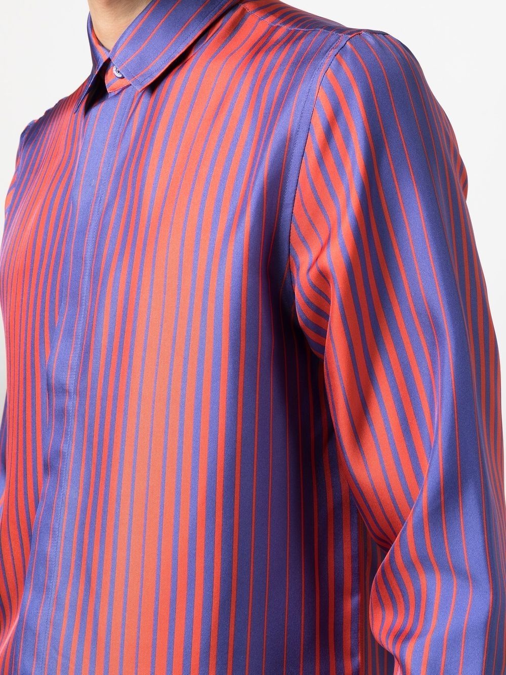 striped silk shirt - 5