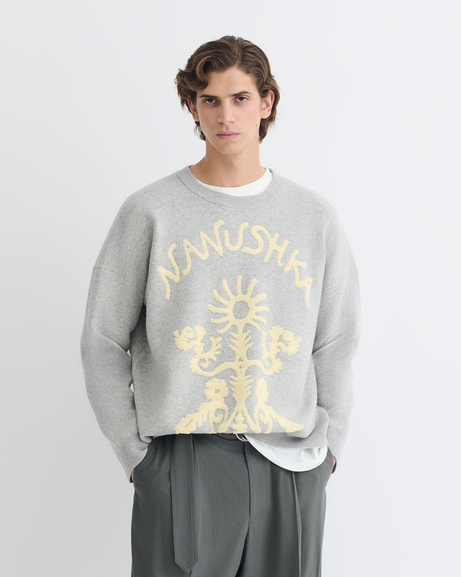 Merino and Terry Jacquard Sweater - 5