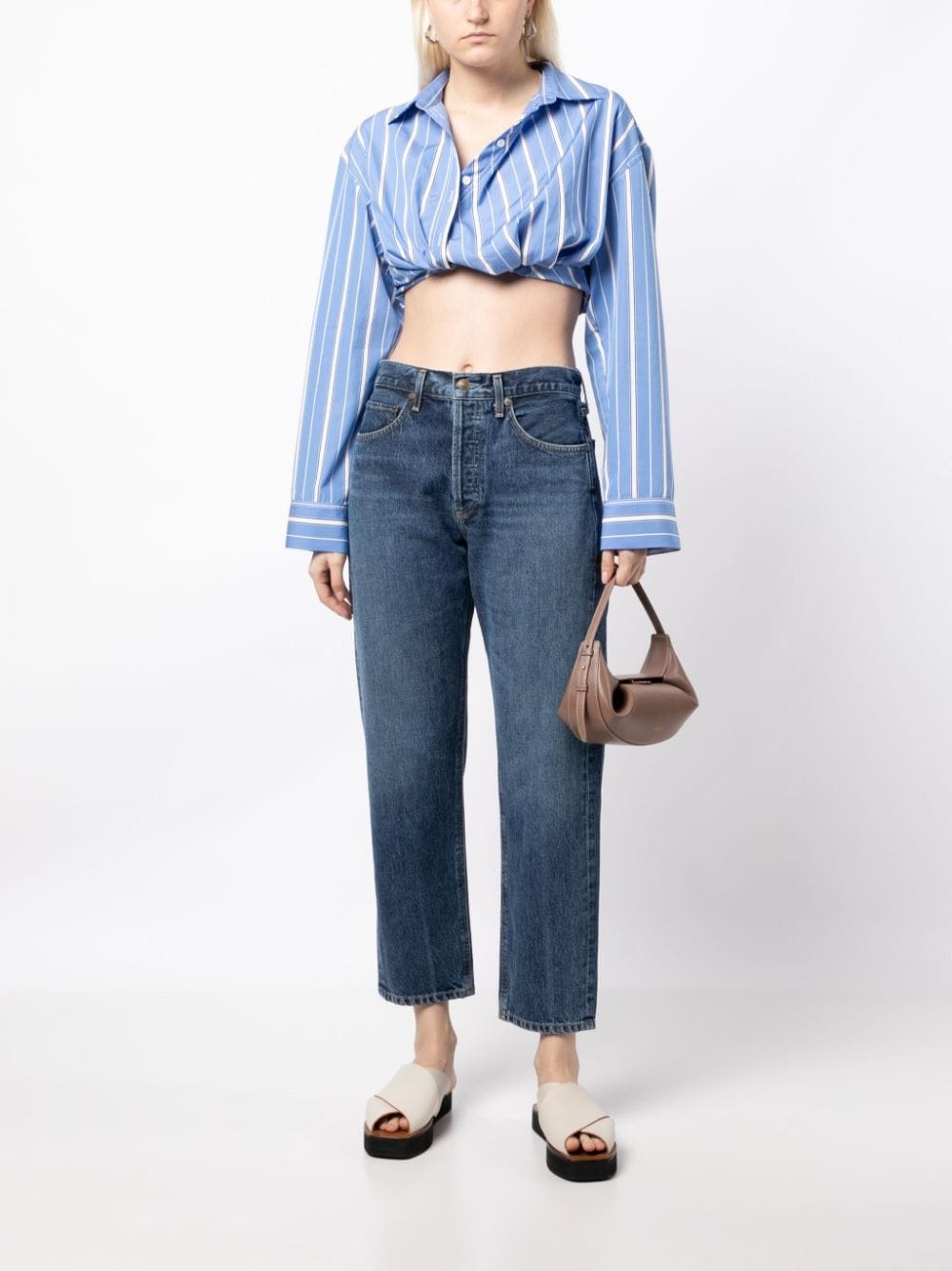 high-rise cropped jeans - 2