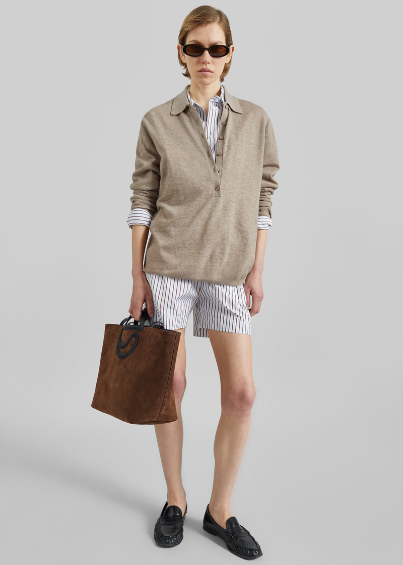 Coperni C Cabas Suede Bag - Brown 5