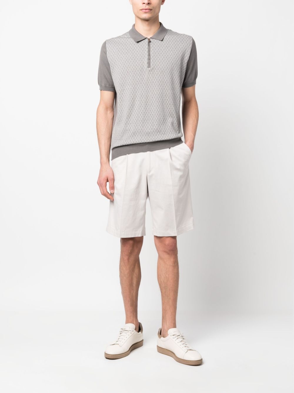 drawstring-waist chino shorts - 2