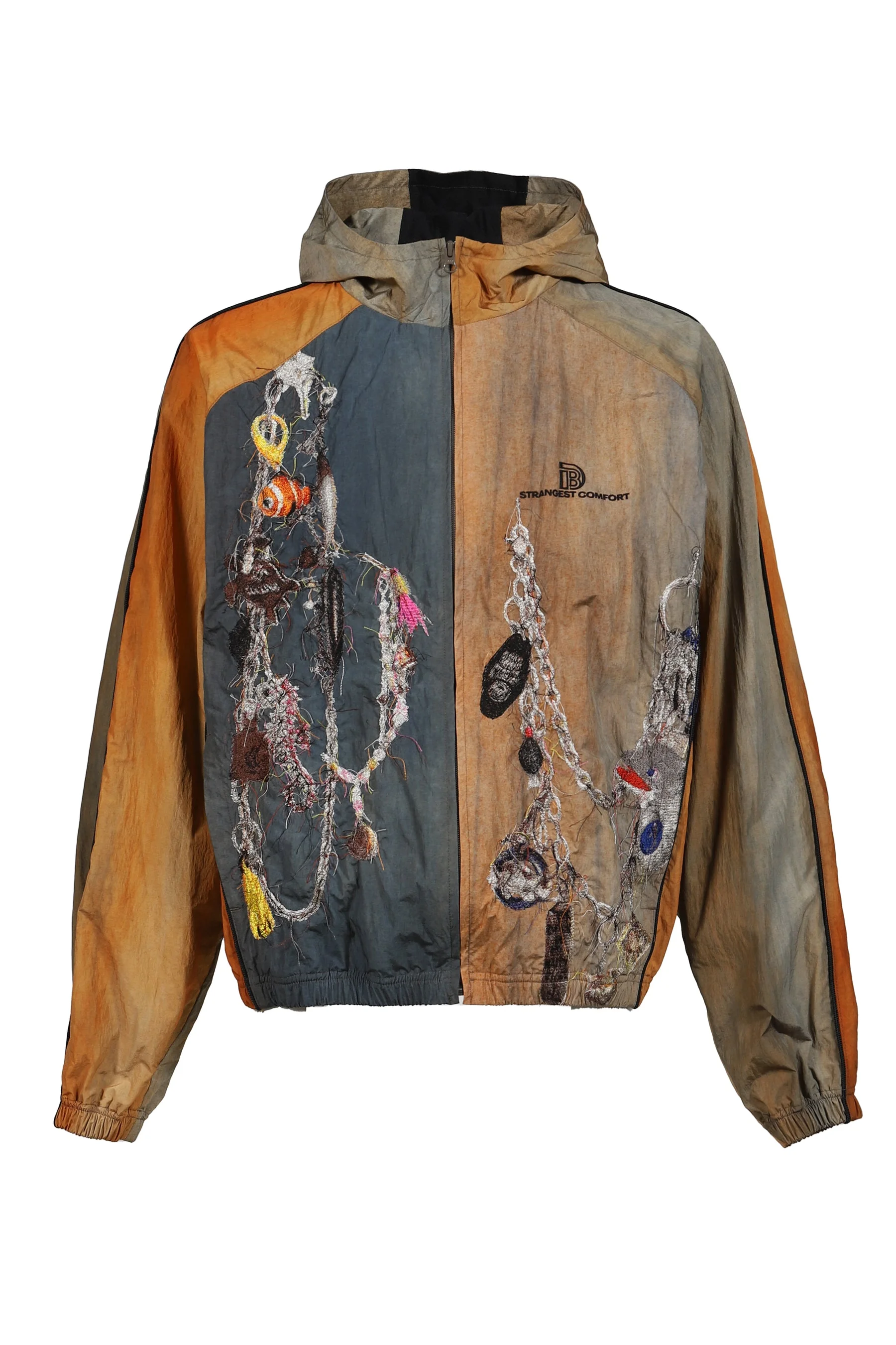 EMBROIDERED CHAIN TRACK JACKET / BRW - 1