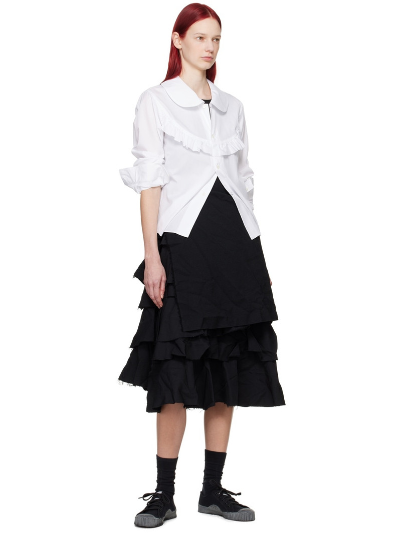 BLACK COMME des GARÇONS White Ruffle Shirt outlook