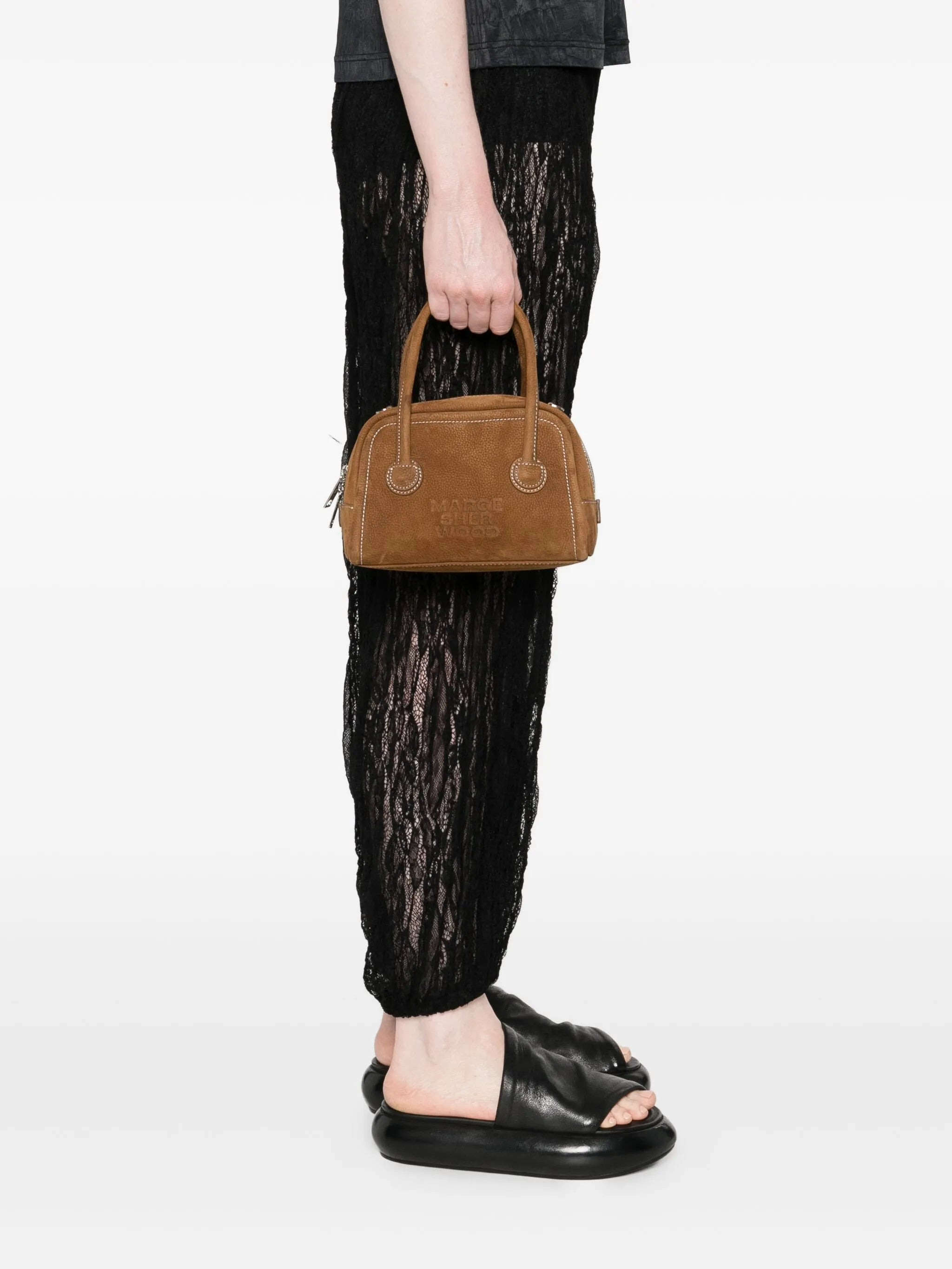 Margesherwood Logo-embossed Suede Tote Bag - 3
