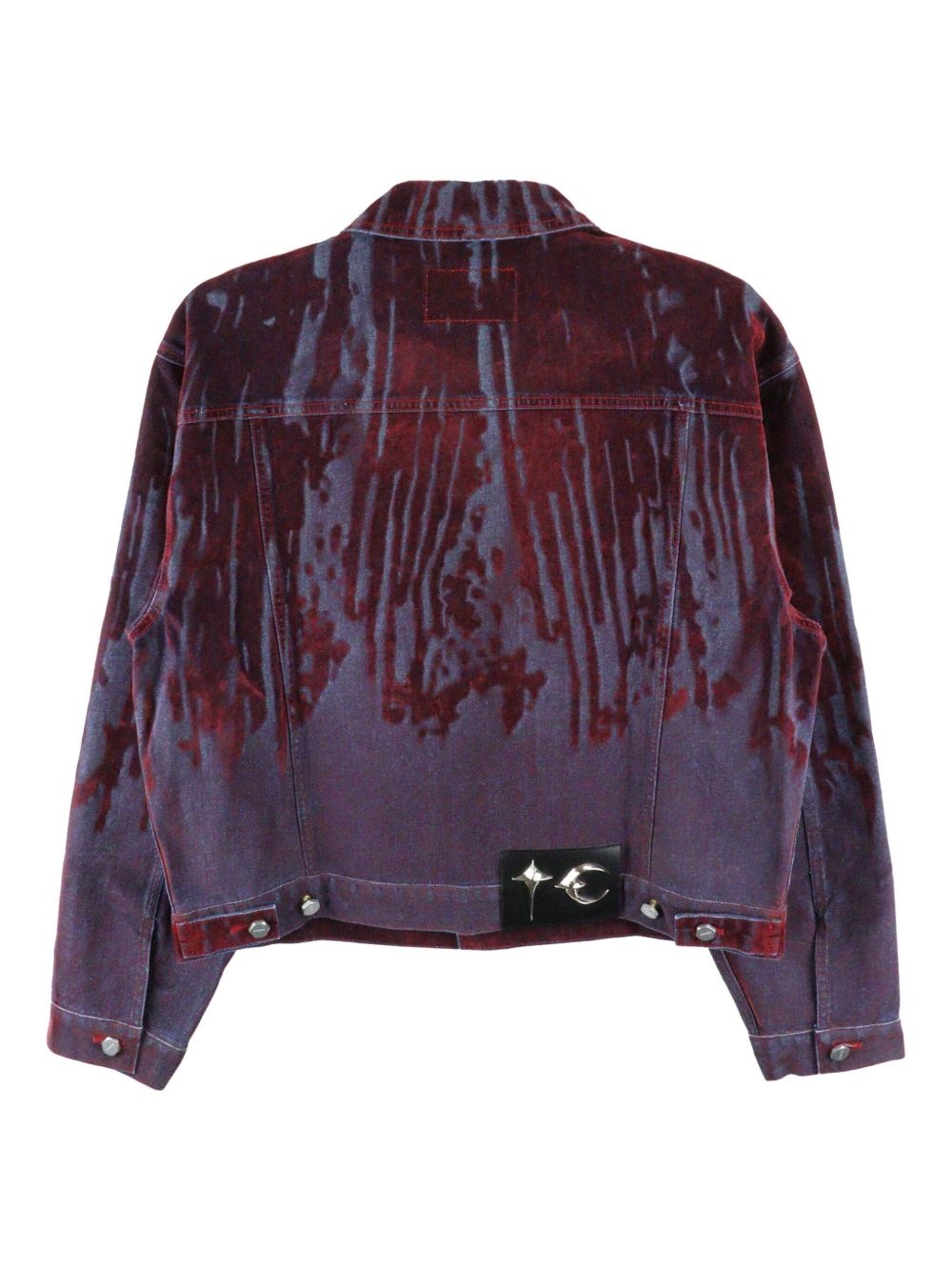 lazered denim jacket - 2