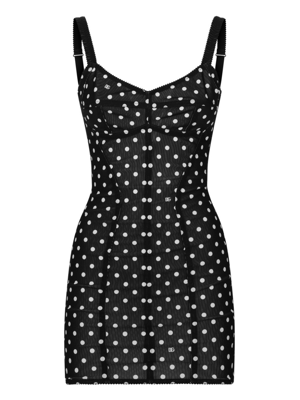 polka-dot corset minidress - 2