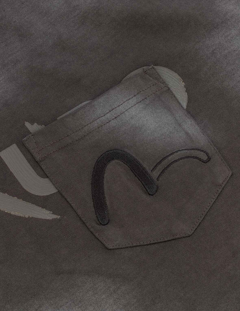 Garment Dyed Calligraphy Logo Print Oversized T-shirt 13