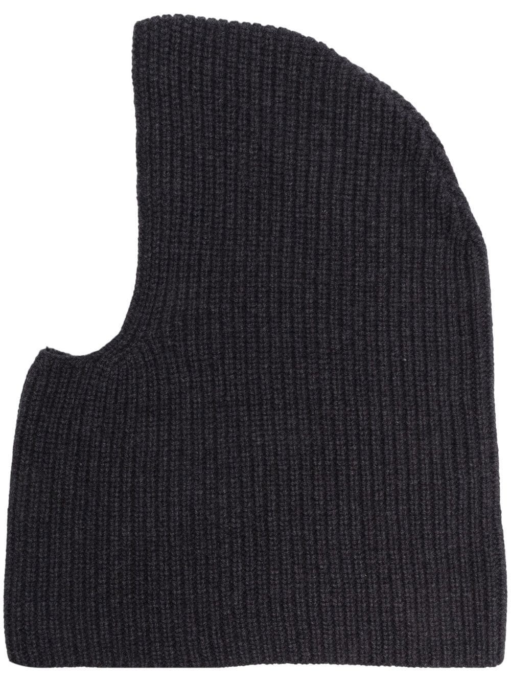 ribbed-knit balaclava - 1