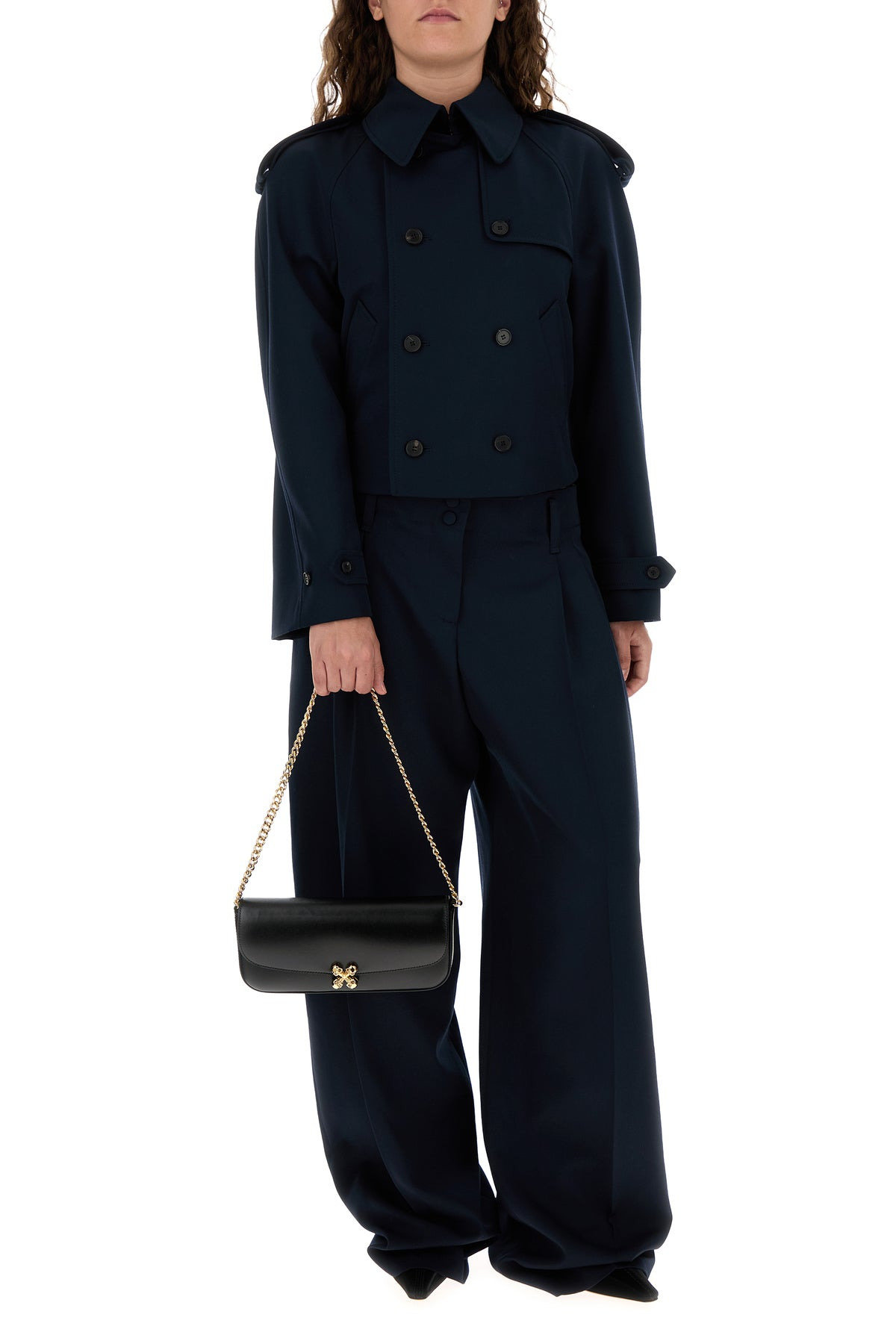 Midnight blue wool trench coat - 6