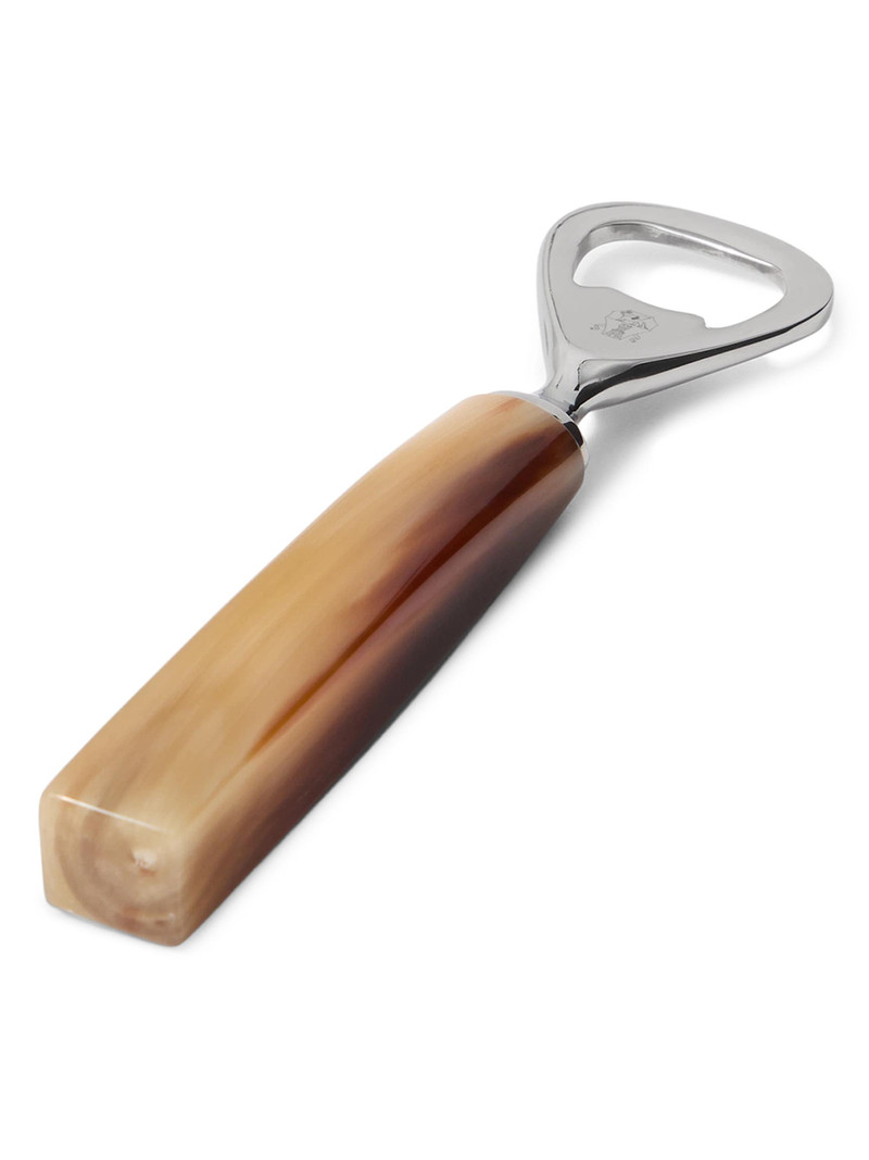 Buffalo Horn and Steel Bottle Opener - Natural Horn 1