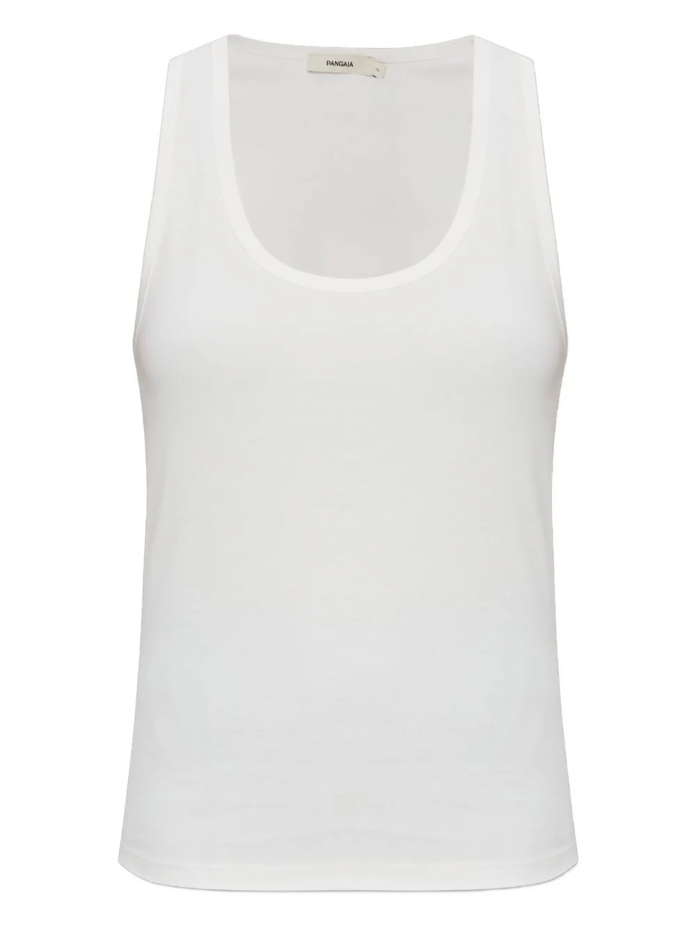 scoop-neck cotton tank top - 1