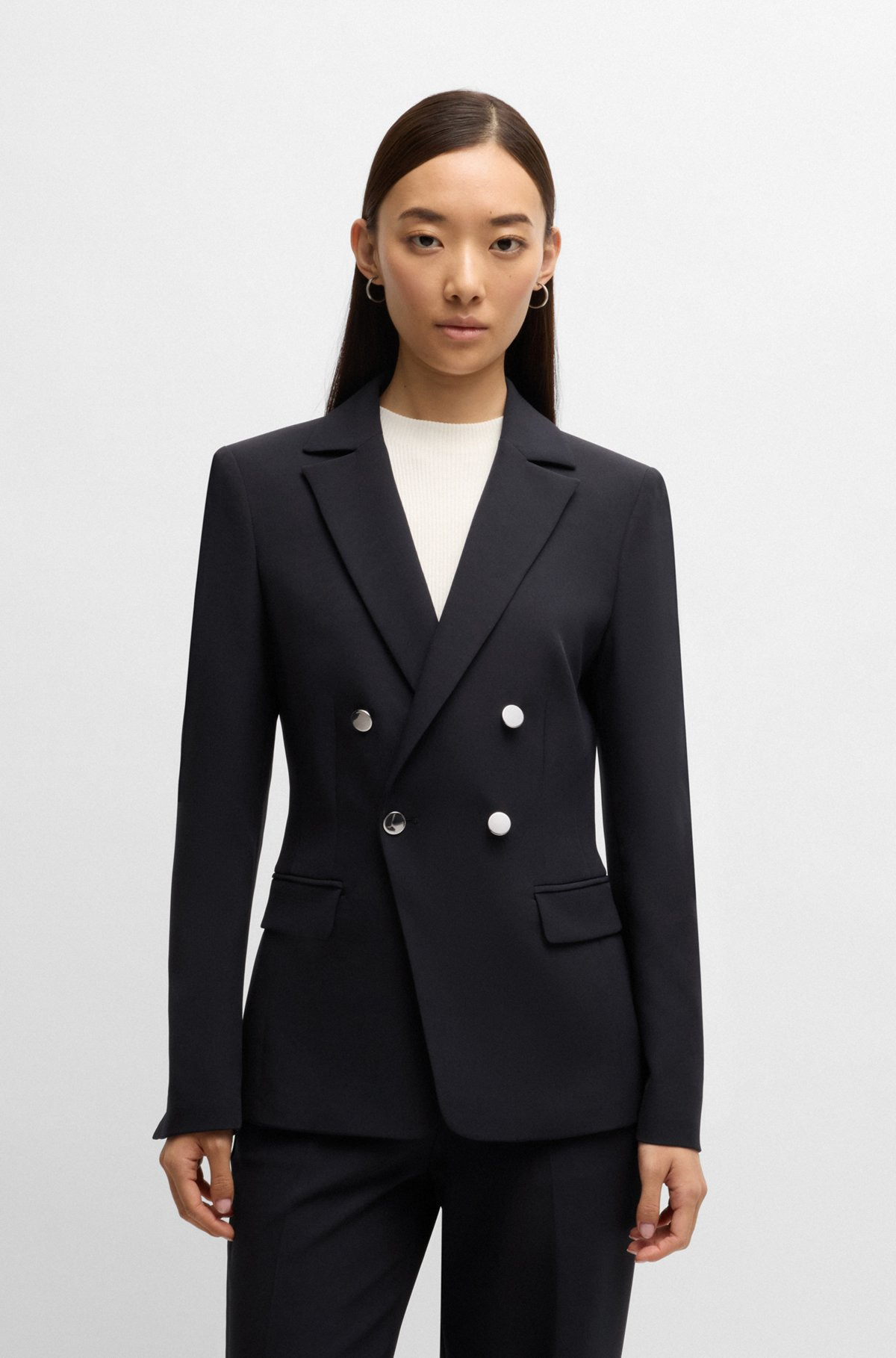SLIM-FIT JACKET WITH DOUBLE-BREASTED CLOSURE - 2