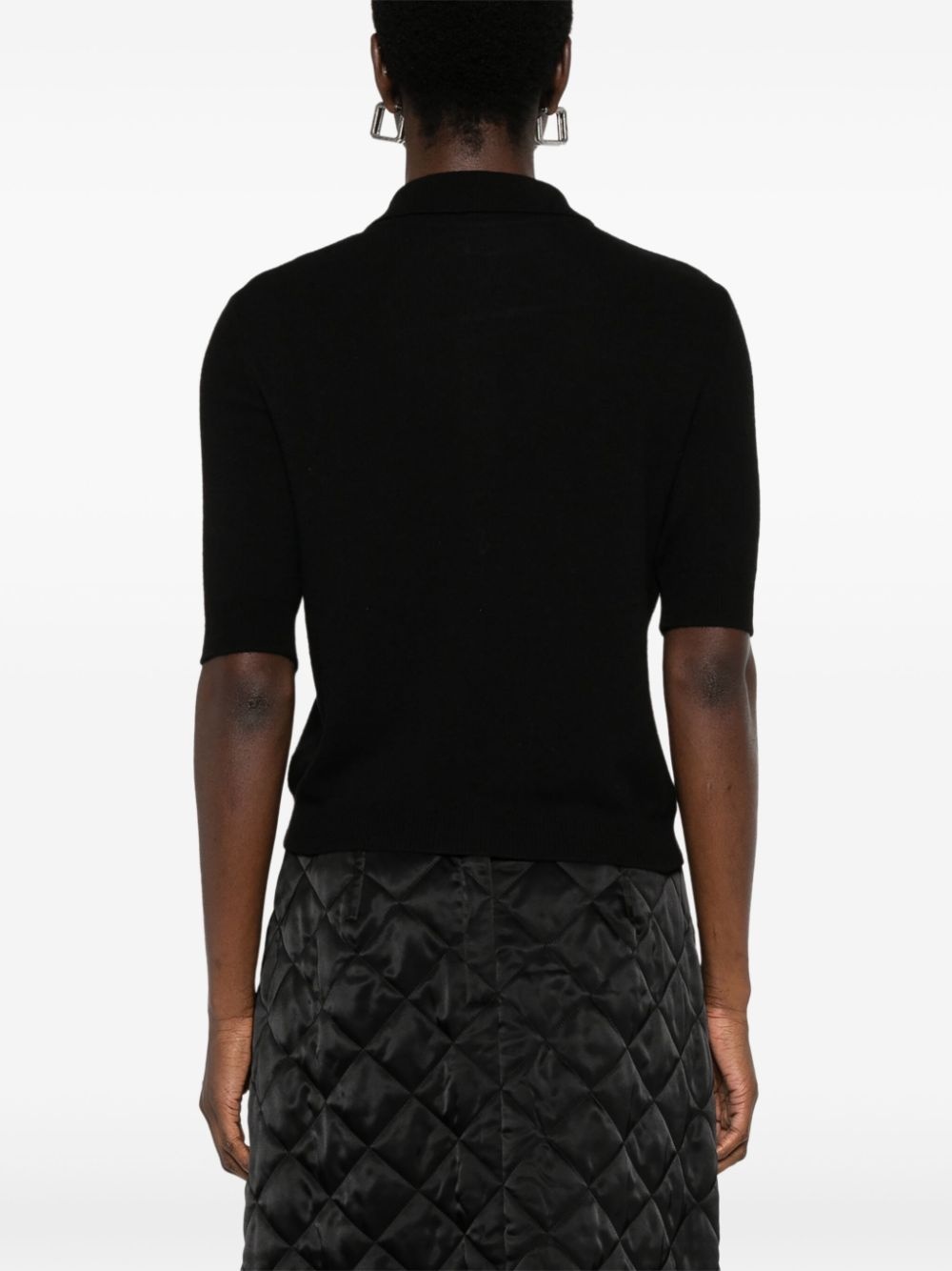 motif-embroidered polo top - 4