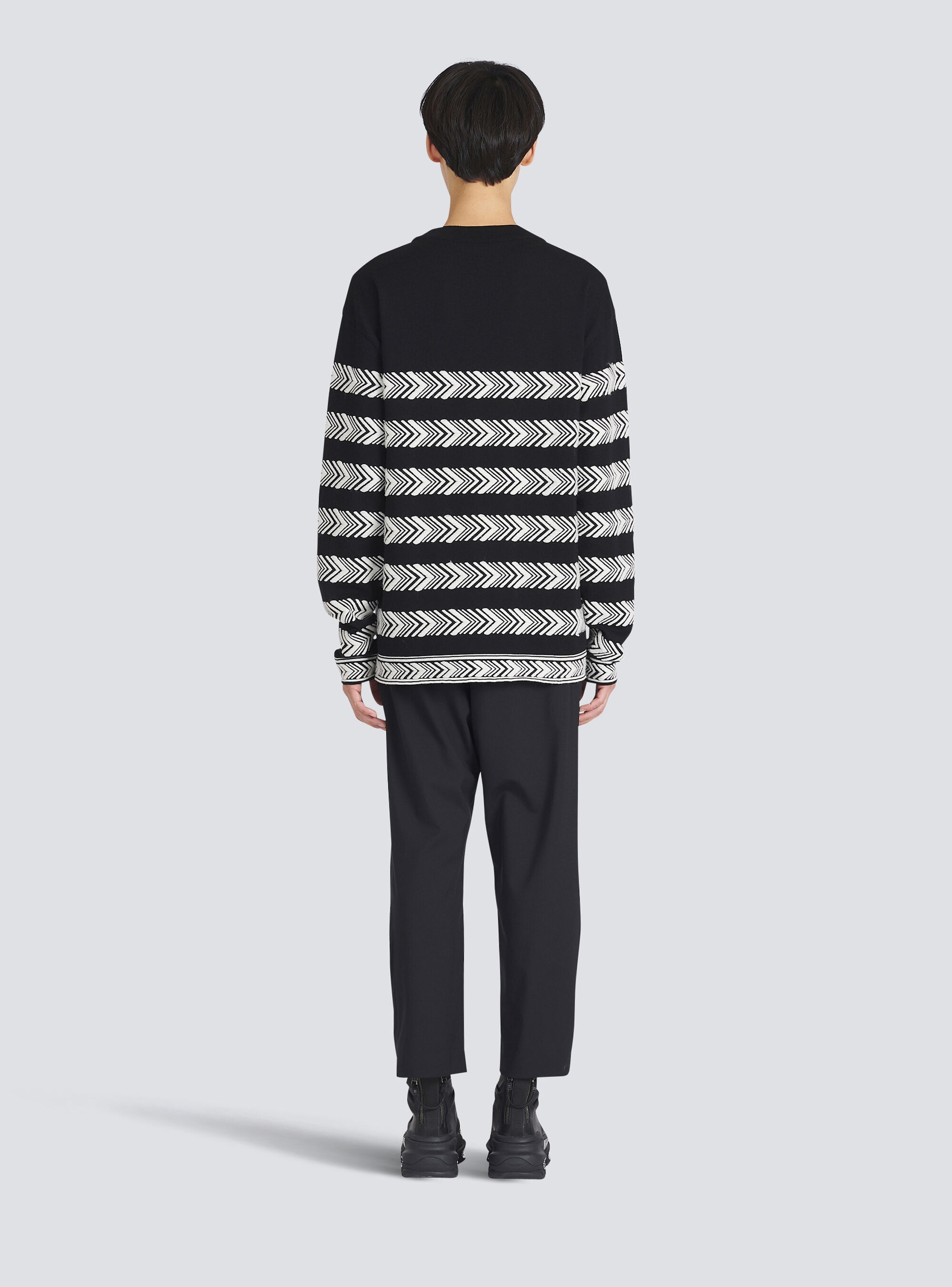 Chevron wool sweater - 4