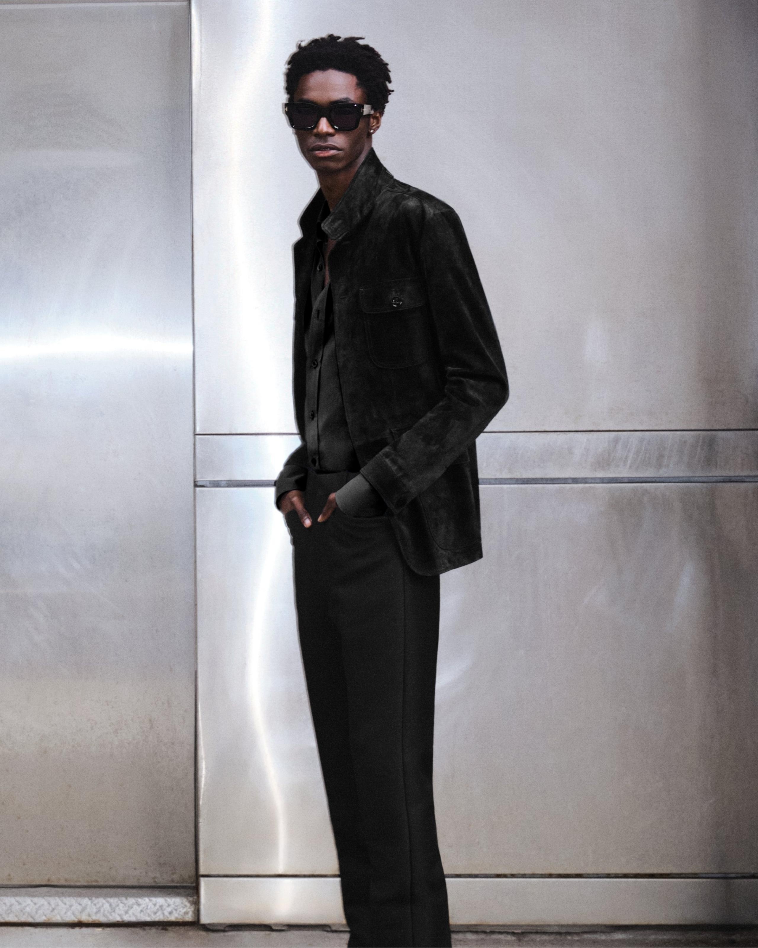 CASHMERE SUEDE MILITARY JACKET - 4