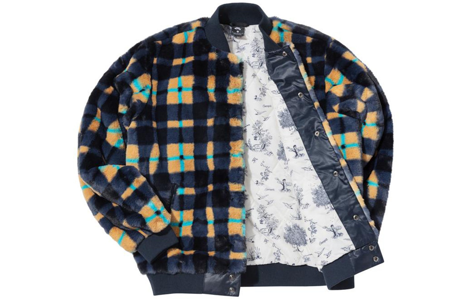 Nike SB Dunk High x Concepts Crossover Skateboard Sports Plush Plaid Jacket Asia Edition Colorblock  - 3
