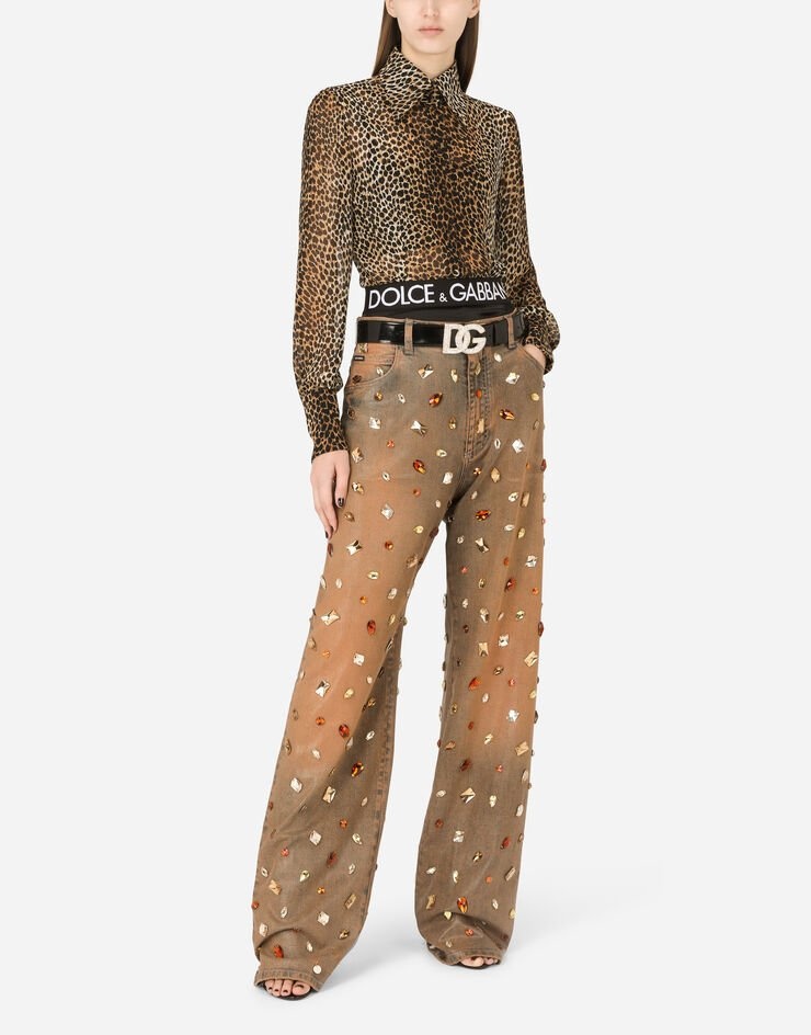 Jeans with rhinestone details - 6