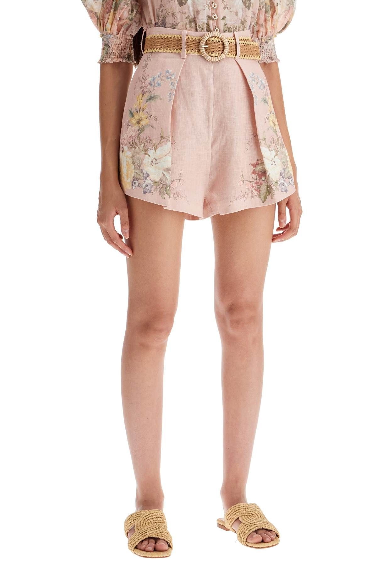 FLORAL LINEN WAVERLY SHORTS - 3