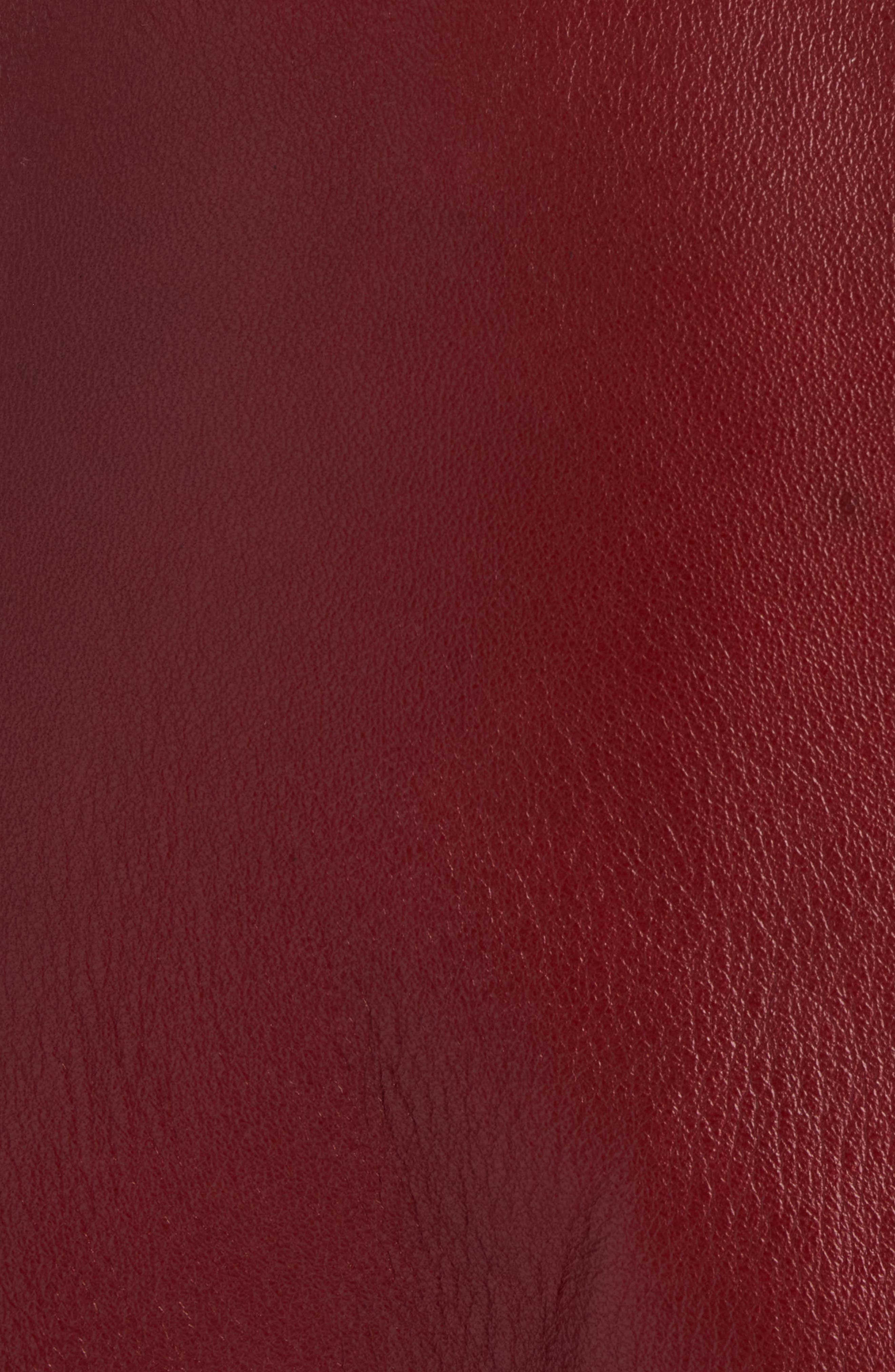 Chloé Inverted Pleat Lambskin Leather Skirt in Dark Ruby at Nordstrom - 7