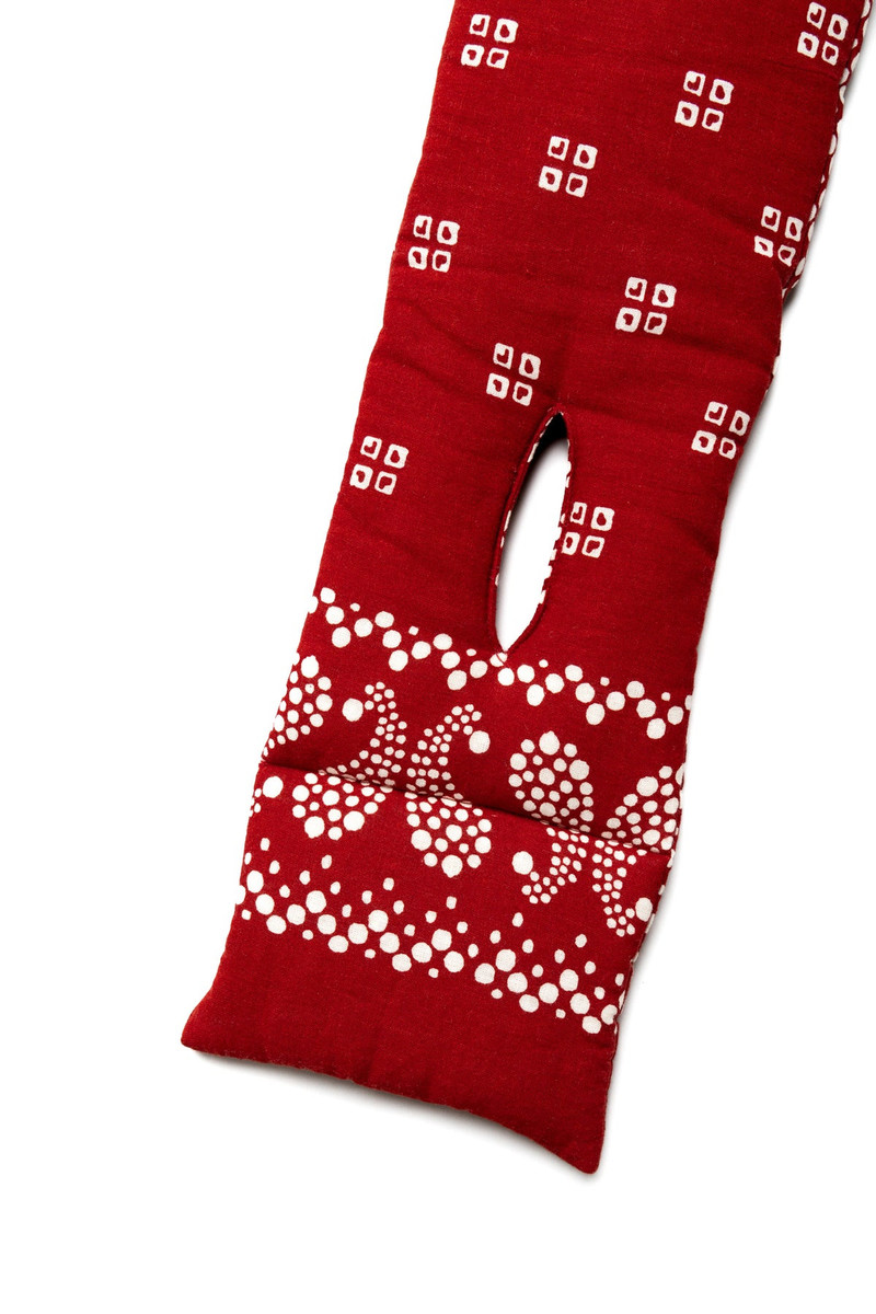 Linen Rayon Bandana KESA Scarf - Red 3