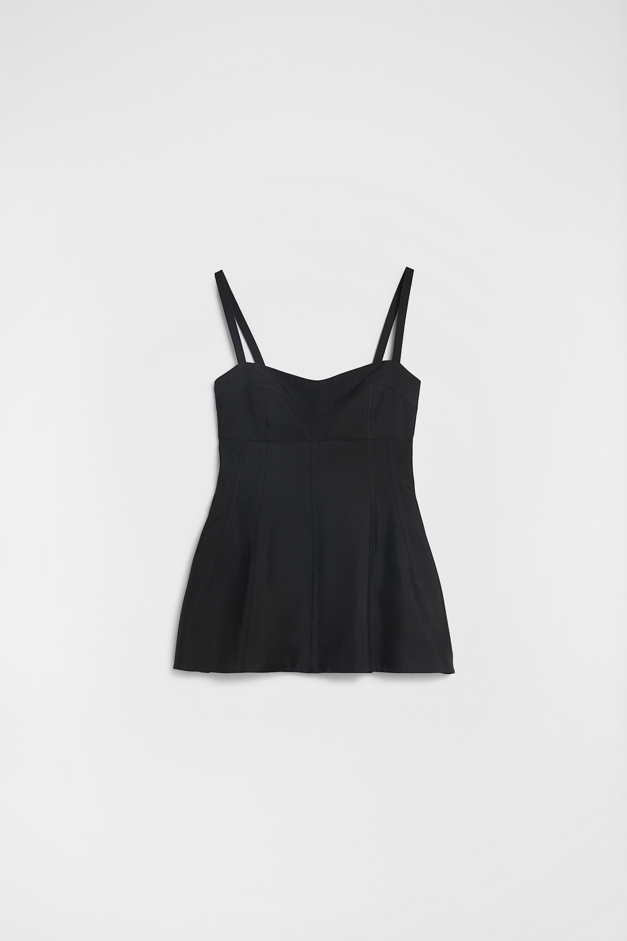 Techno Gabardine Bustier Top - 1