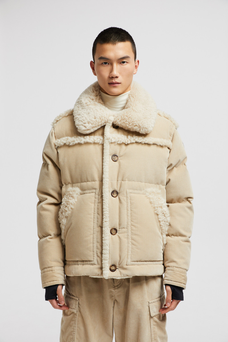 Couloir Corduroy & Shearling Short Down Jacket 3