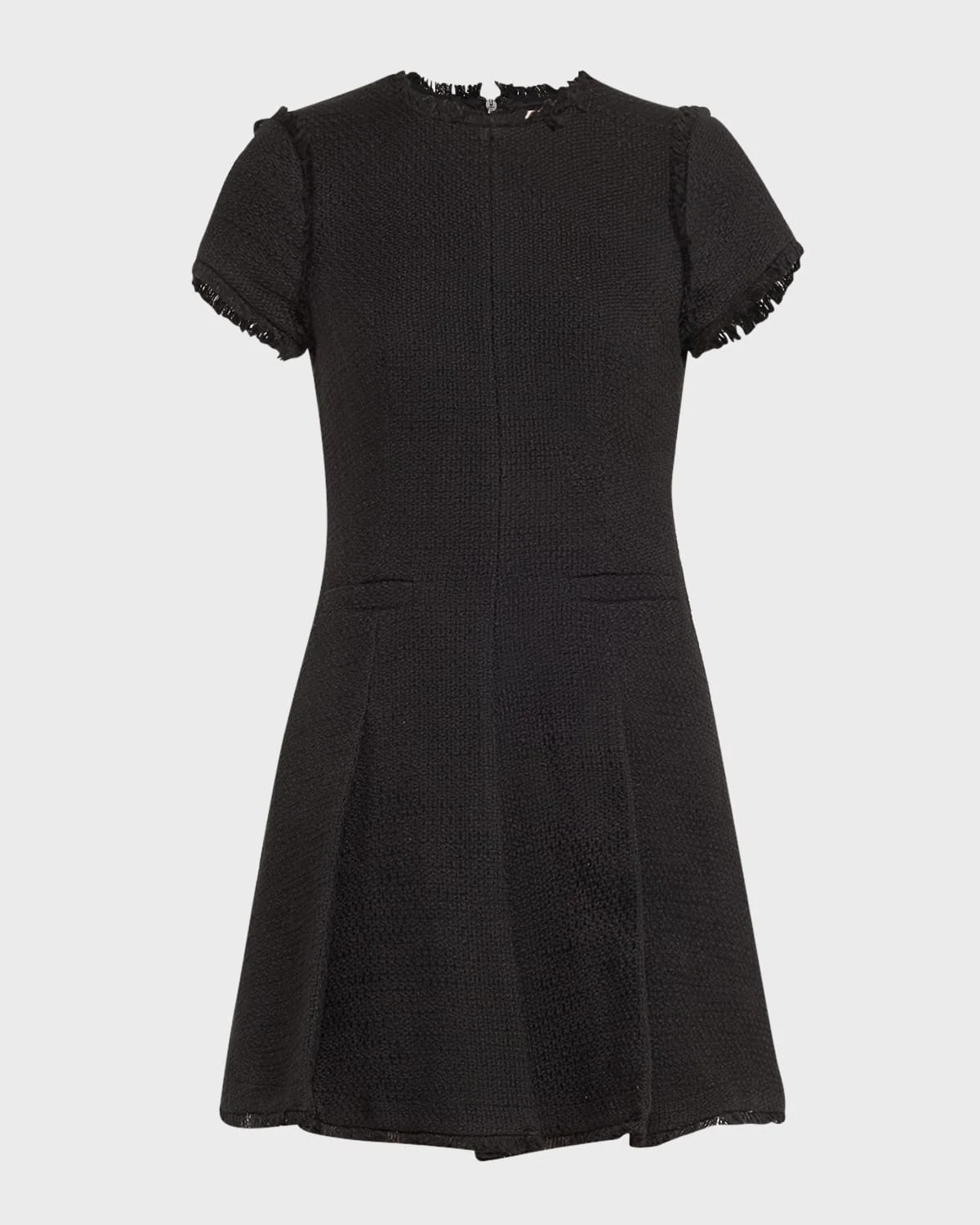 Nova Cotton Boucle Pleated Mini Dress - 1