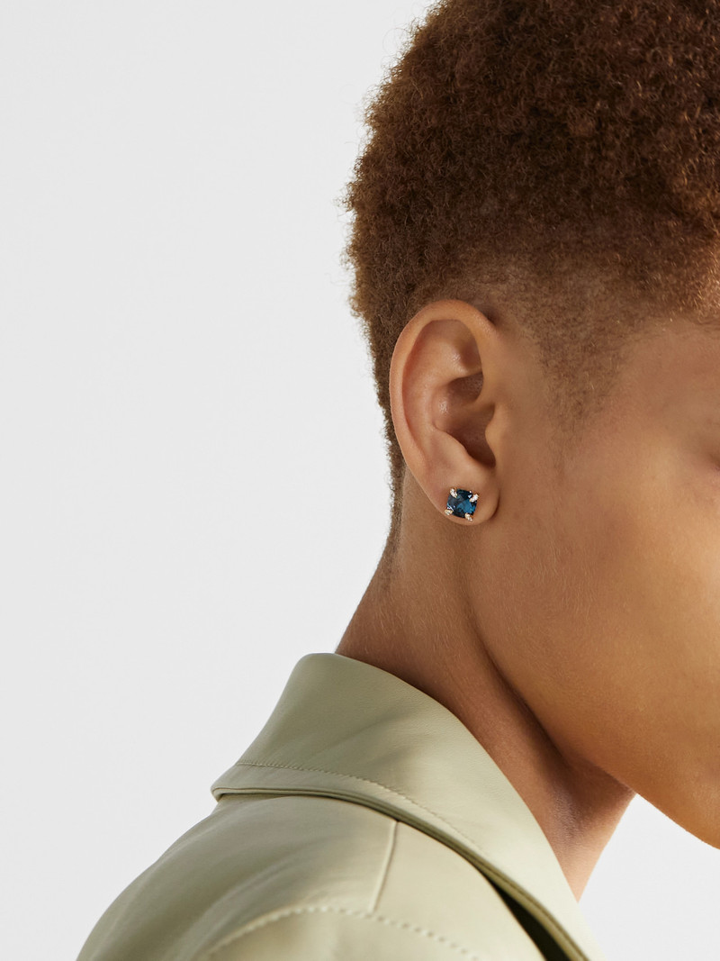 DAVID YURMAN Châtelaine 18-karat Gold, Diamond And Topaz Earrings outlook