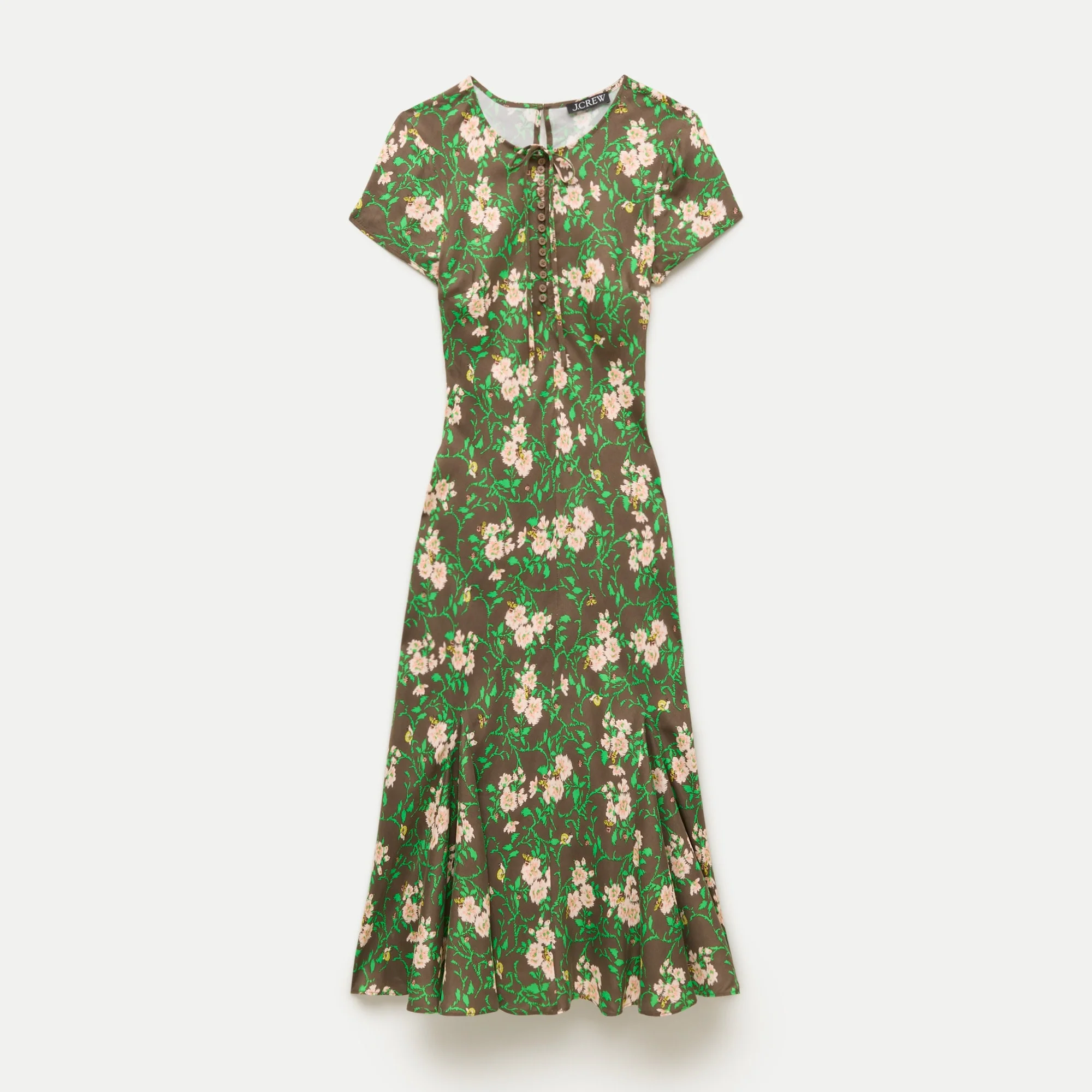 Natasha slip dress in honeybee floral print cupro blend - 1