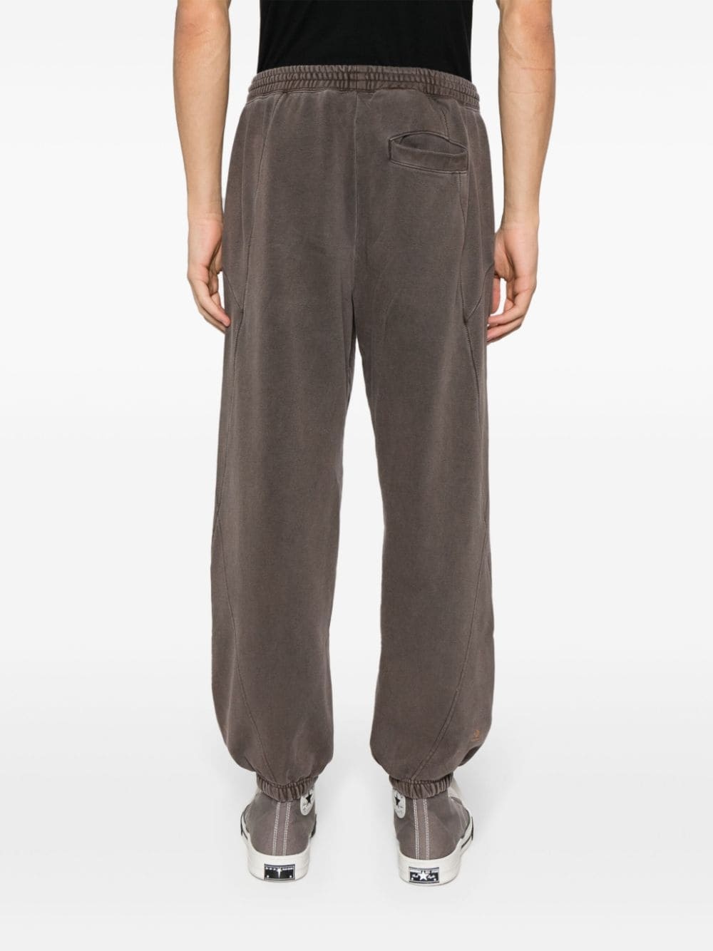 panelled cotton blend track pants - 5