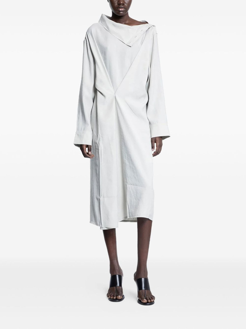 Leat high-neck draped dress 1