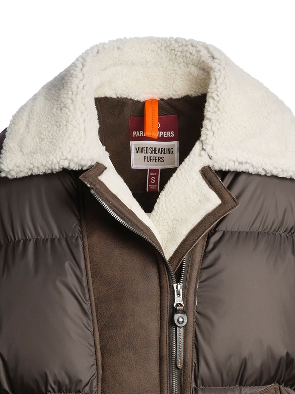 quilted shearling-trimmed puffer jacket - 3