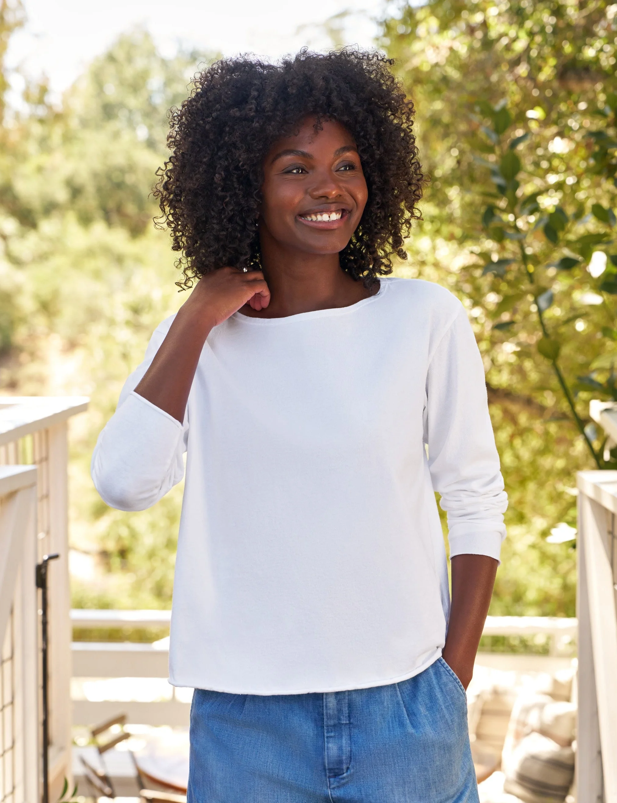 Long-Sleeve Boatneck Tee - 1