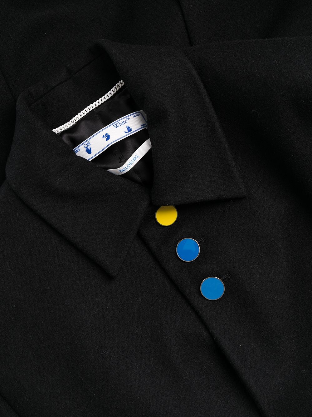 single-breasted wool-blend coat - 7