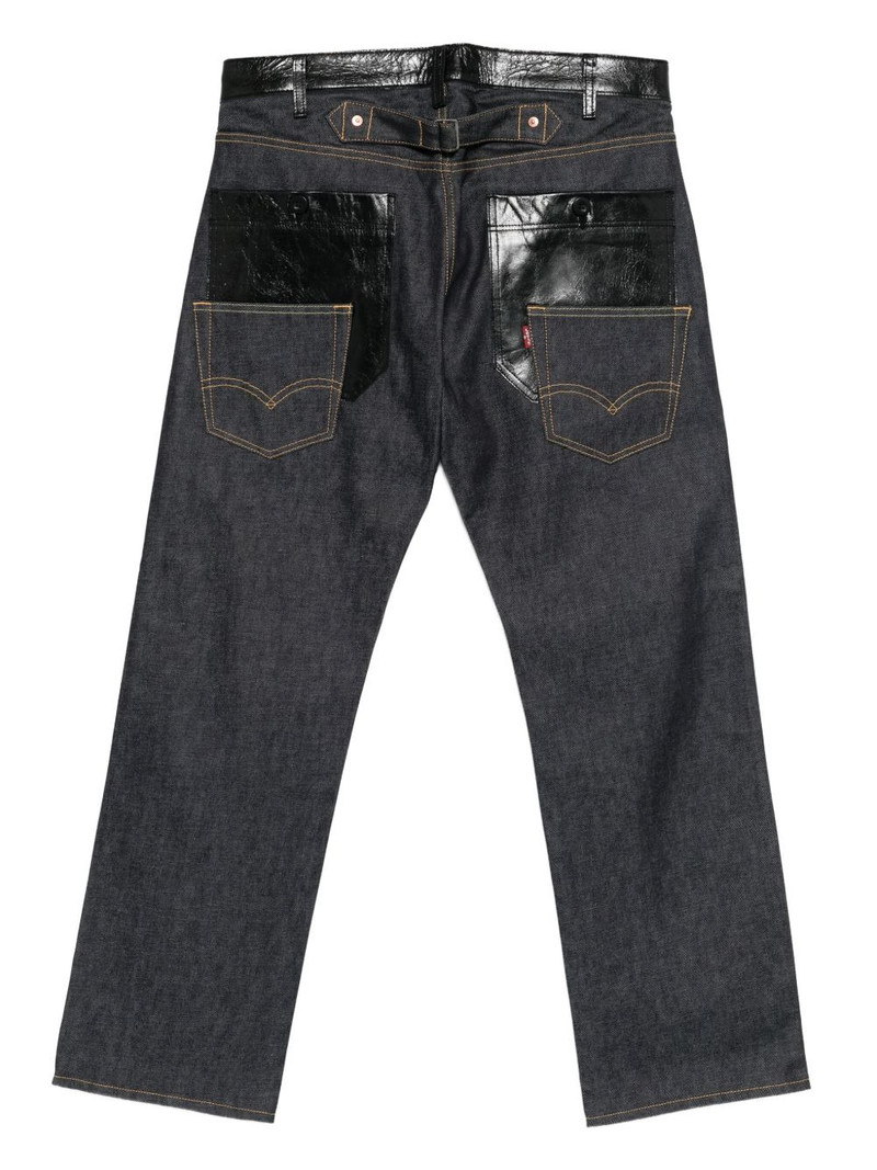 Junya Watanabe MAN leather-patch jeans outlook