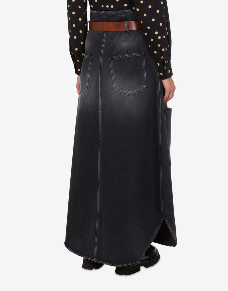 BLACK DENIM SKIRT 3