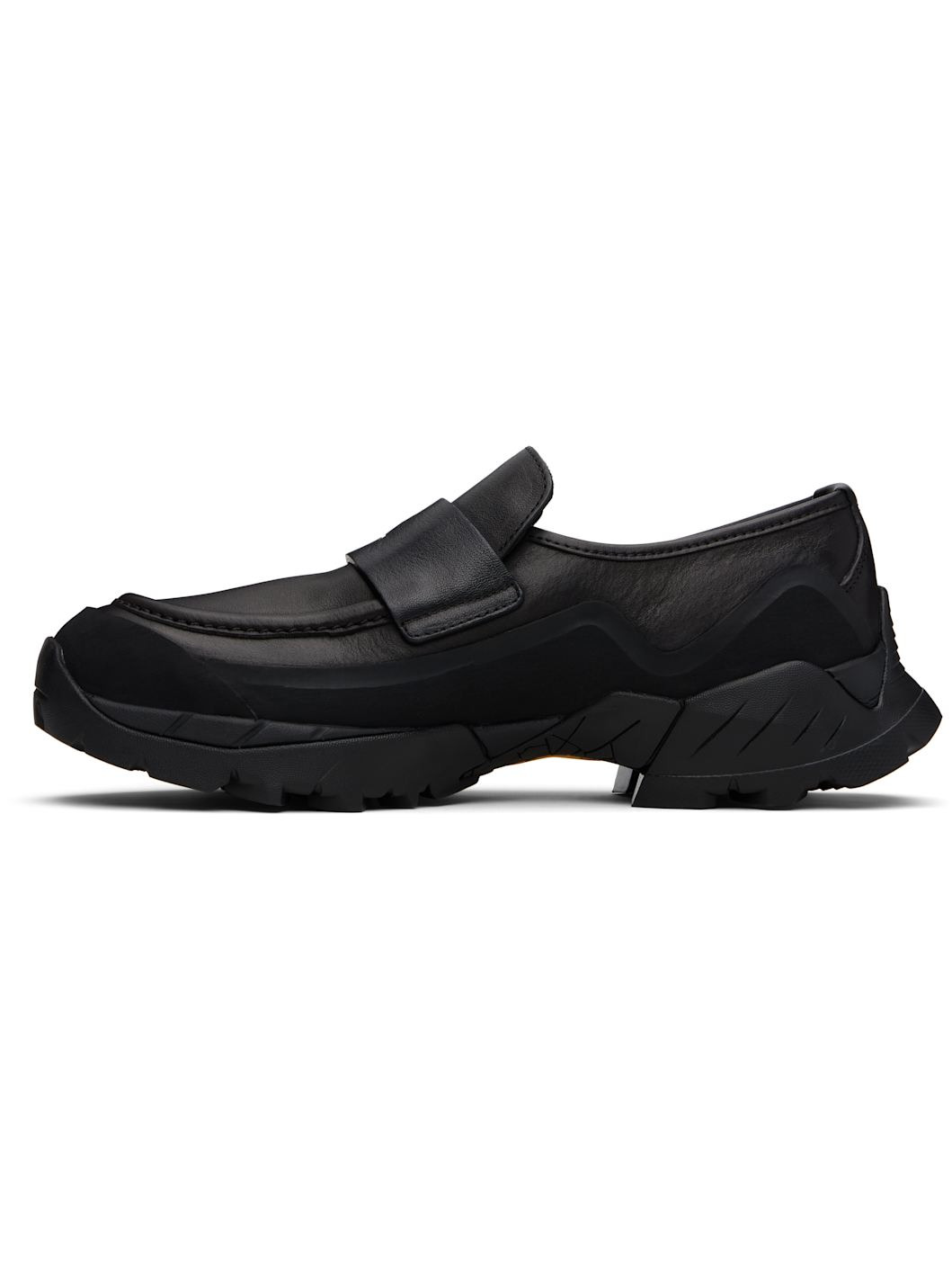 Black Logo Cutout Loafers - 3