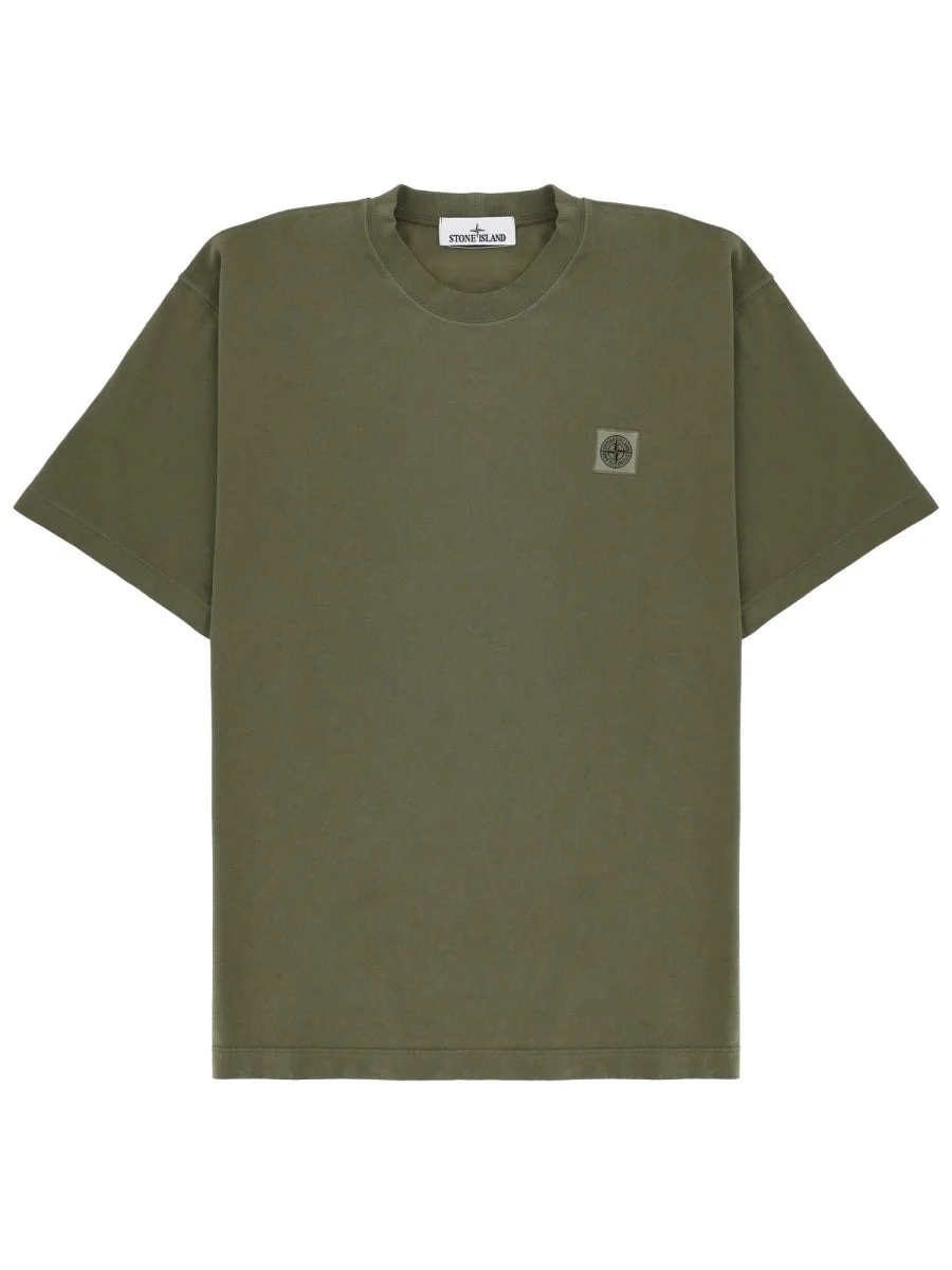 Stone Island Men T-Shirt With Logo Patch - 1